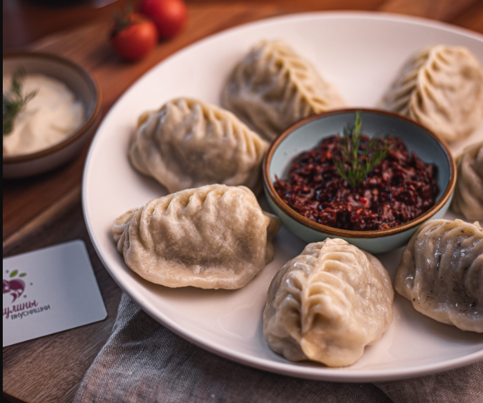 Манты с мясом и картошкой (5 шт)