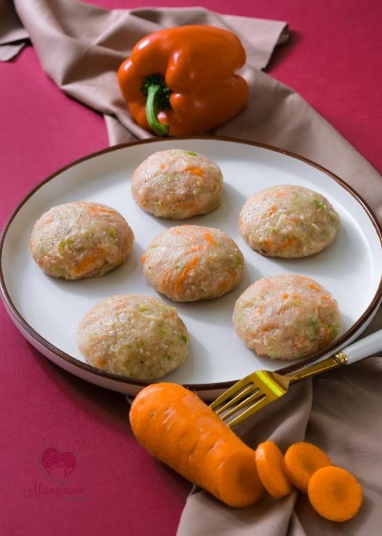 Котлеты ПП из куриного филе с овощами, 500 гр