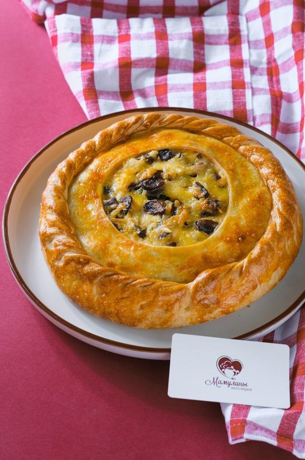 Запеченный киш с курицей, грибами и шпинатом, 1,7кг