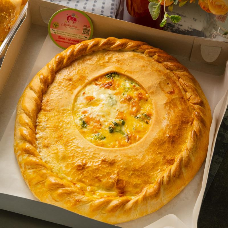 Запеченный Киш с семгой, 1,7кг